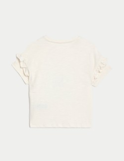 Tričko z čisté bavlny s flitry (2–8 let)