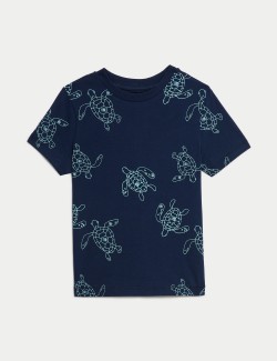 Pure Cotton Turtle Print T-Shirt (2-8 Yrs)