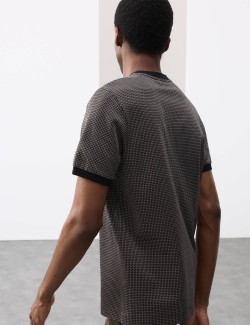 Pure Cotton Jacquard T shirt
