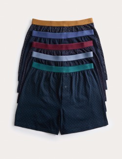 5pk Pure Cotton Cool & Fresh™ Geometric Jersey Boxers