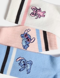 Ponožky Lilo & Stitch™ s vysokým podílem bavlny, sada 3 párů (6 malé – 7 velké)