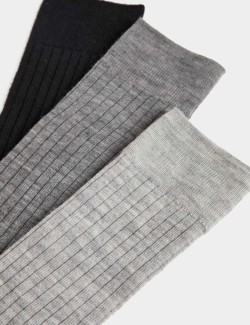 3pk Lambswool Rich Socks