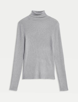 Ribbed Roll Neck Jumper