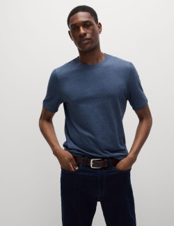 Pure Cotton Crew Neck T-Shirt