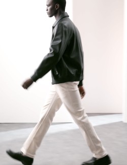 Leather Harrington Jacket