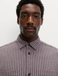 Pure Cotton Striped Flannel Shirt