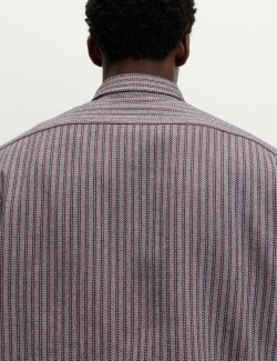 Pure Cotton Striped Flannel Shirt