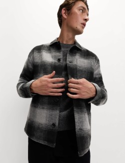 Brushed Checked Overshirt