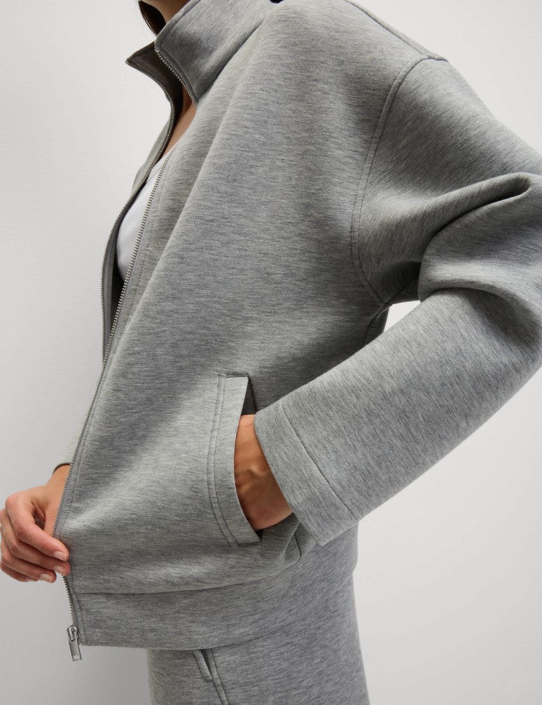 Scuba High Neck Zip Up Sweatshirt