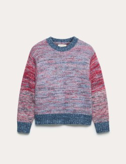 Colour Block Jumper with Mohair