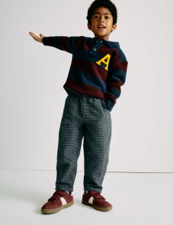 Kalhoty s miniaturními kostkami z čisté bavlny (2–8 let)