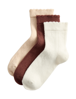 3pk Cotton Rich Pelerine Socks (6 Small - 7 Large)