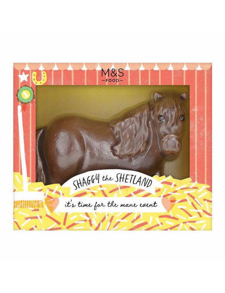 Zdobená dutá figurka z bílé a mléčné čokolády