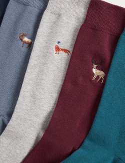 5 párů ponožek Cool & Fresh™ Woodland s vysokým podílem bavlny