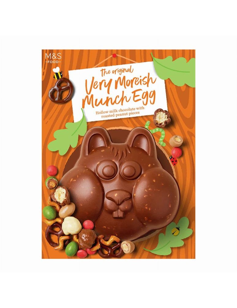 Dutá figurka z ml. čokolády s arašídy a sáček popcornu v ml. a bílé čokoládě, preclíků, kousků ml. čokolády v cukru, arašídů v m