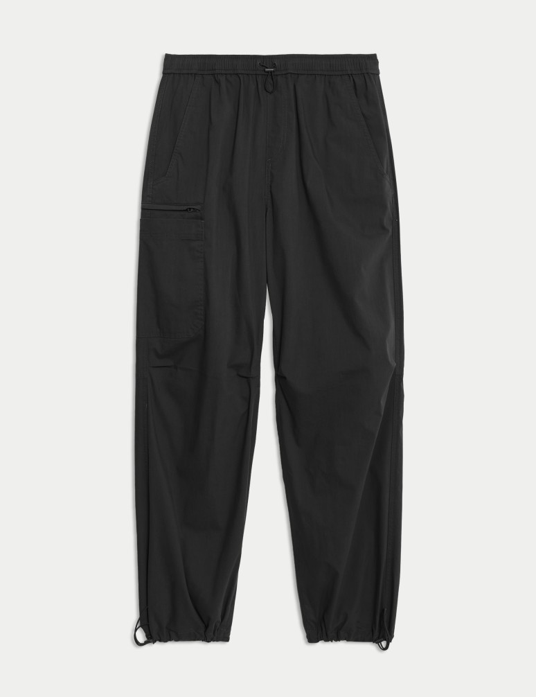 Loose Fit Parachute Cargo Trousers