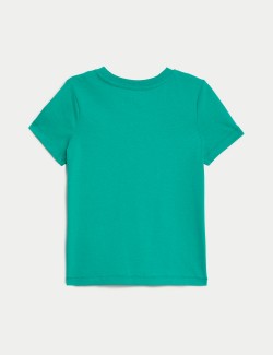 Pure Cotton Shark Slogan T-Shirt (2–8 Yrs)