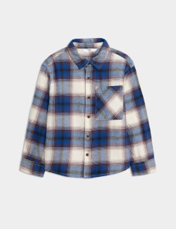 Pure Cotton Brushed Checked Shirt (2-8 Yrs)