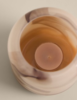 Marble Effect Glass Tealight Holder