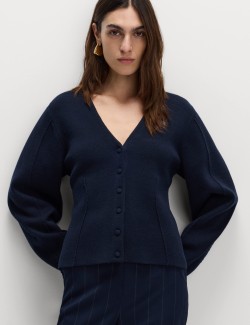 Slim Fit kardigan s výstřihem do V