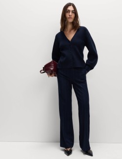 Slim Fit kardigan s výstřihem do V