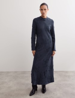 Pure Cotton Embroidered Midi Dress