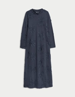 Pure Cotton Embroidered Midi Dress