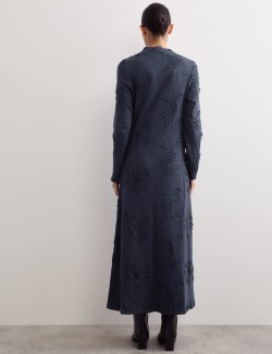 Pure Cotton Embroidered Midi Dress