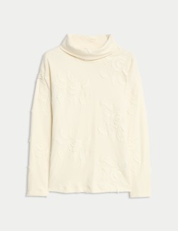 Pure Cotton Floral Embroidered Sweatshirt