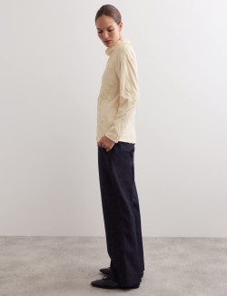 Pure Cotton Floral Embroidered Sweatshirt