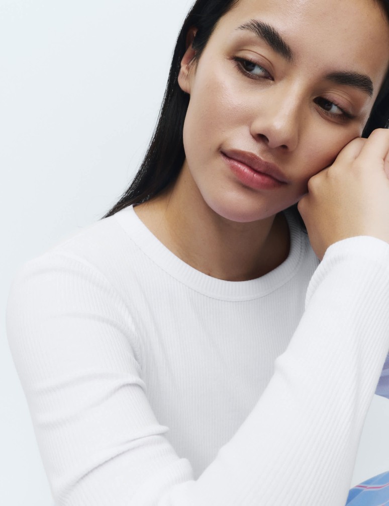 Pyžamový žebrovaný top s úpravou Cool Comfort™ z bavlny a modalu