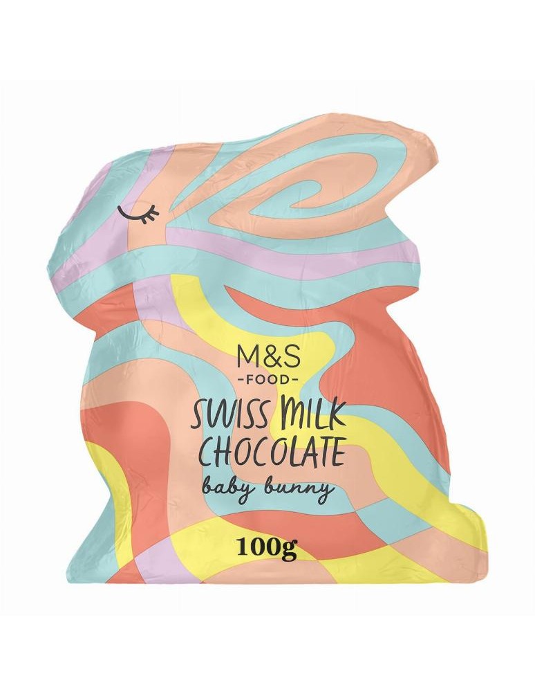 Dutá figurka zajíčka ze švýcarské mléčné čokolády