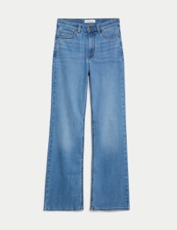 Rozšířené džíny s vysokým pasem