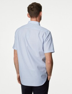 Pruhovaná košile normálního střihu z čisté bavlny s nežehlivou úpravou
