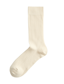 Žebrované vysoké ponožky s vysokým podílem bavlny