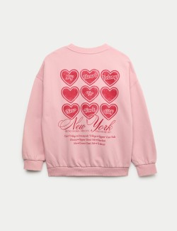Cotton Rich New York Heart Sweatshirt (6-16 Yrs)
