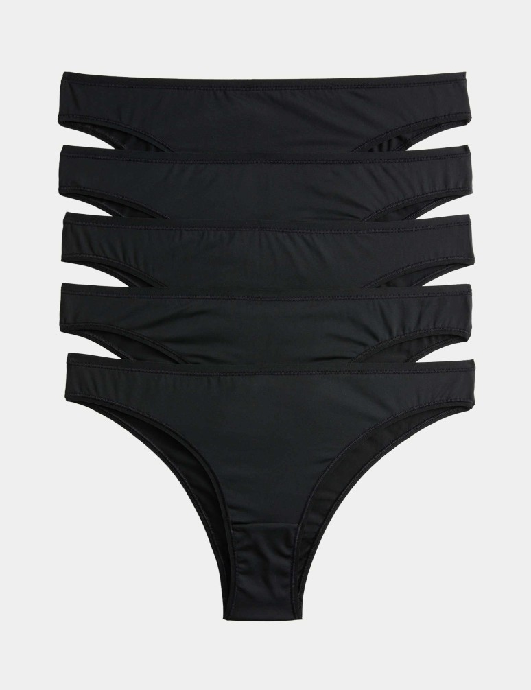 5pk Microfibre Brazilian Knickers