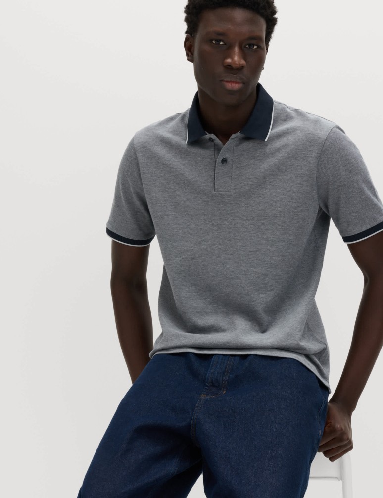 The Ultimate Tipped Pique Polo Shirt