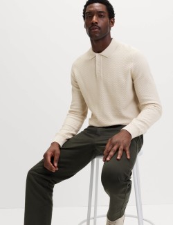 Cotton Modal Textured Polo Shirt