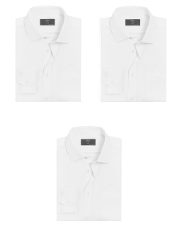 3 Pack Skinny Fit Long Sleeve Shirts