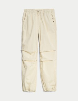 Pure Cotton Drawstring Parachute Trousers