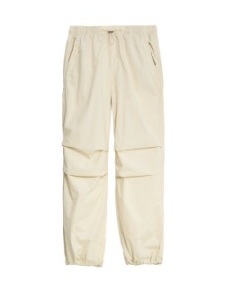 Pure Cotton Drawstring Parachute Trousers