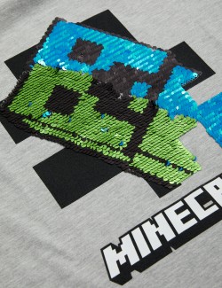 Tričko Minecraft™ s vysokým podílem bavlny a flitry (6–16 let)