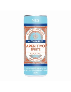 Sycený nealkoholický koktejl s příchutí hořkého pomeranče