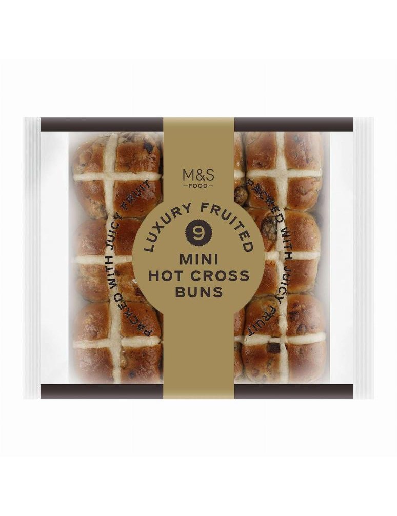 9 kořeněných mini mazanců se sultánkami, korintkami Vostizza a pomerančovou a citronovou kůrou