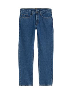 Hladké džíny rovného střihu, z čisté bavlny