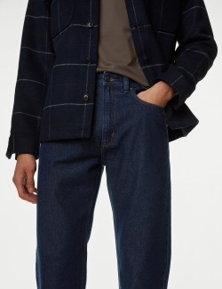 Hladké džíny rovného střihu, z čisté bavlny