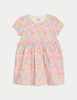 Šaty z čisté bavlny s drobným květinovým potiskem (0–3 roky)