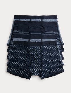 5pk Cotton Stretch Geometric Trunks