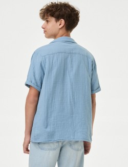 Dvoudílná sada trička a košile, s vysokým podílem bavlny (6–16 let)